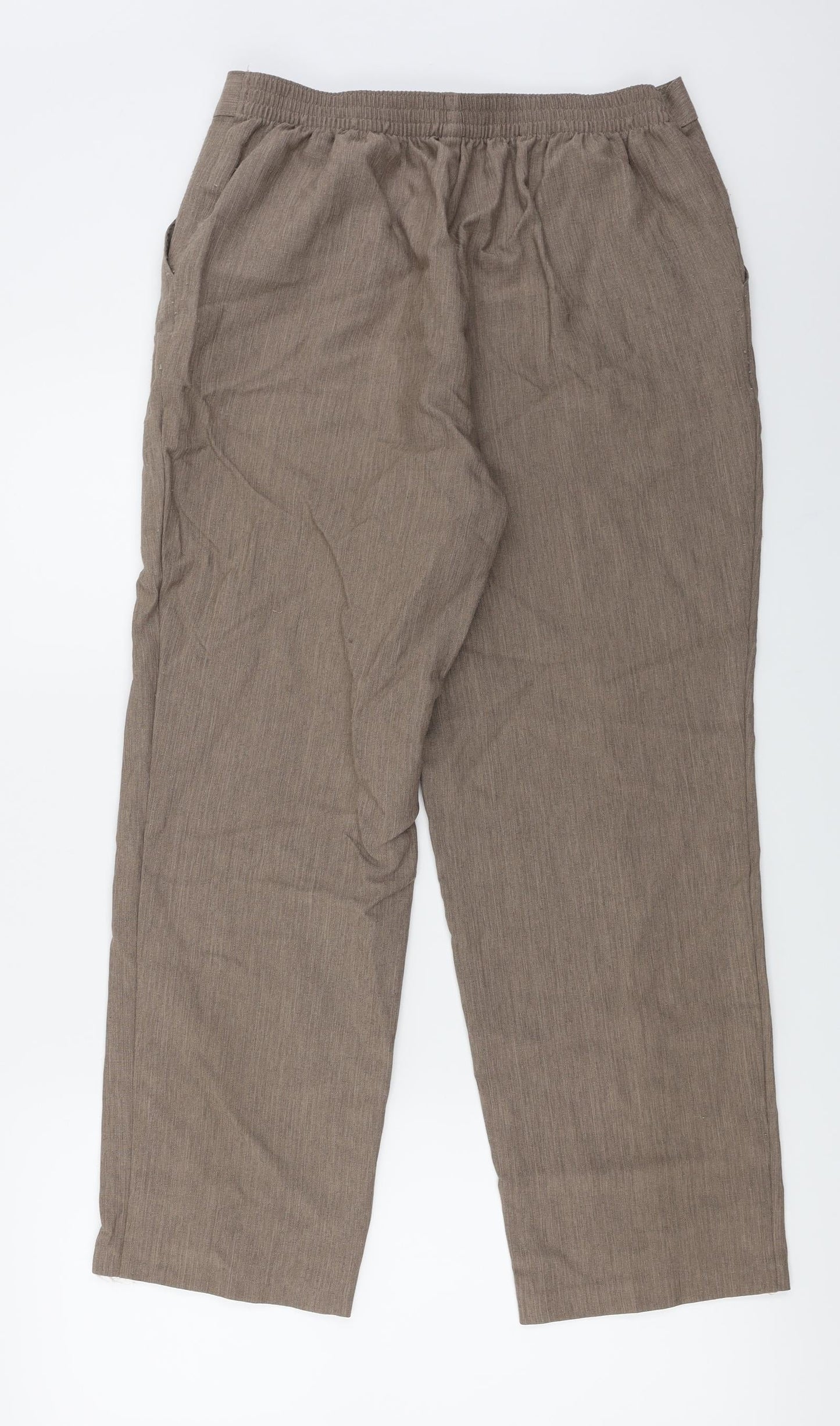 Womens UK Size 14 Marks and Spencer Regular Fit  Brown Trousers