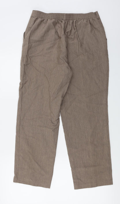Womens UK Size 14 Marks and Spencer Regular Fit  Brown Trousers