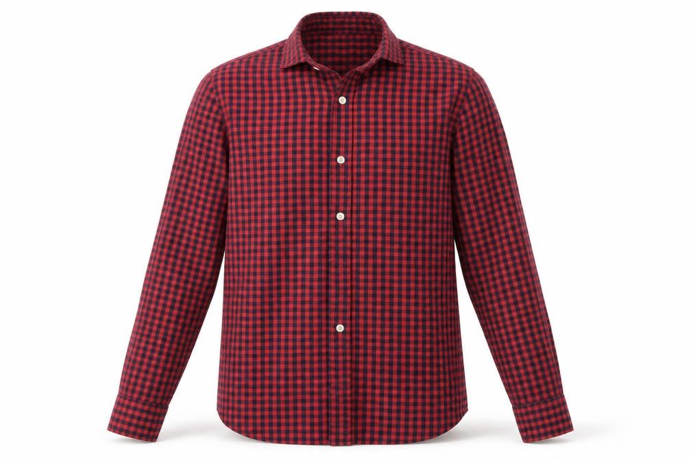 Mens UK Size M H&M Red  Button-Up Long Sleeve Casual Shirt