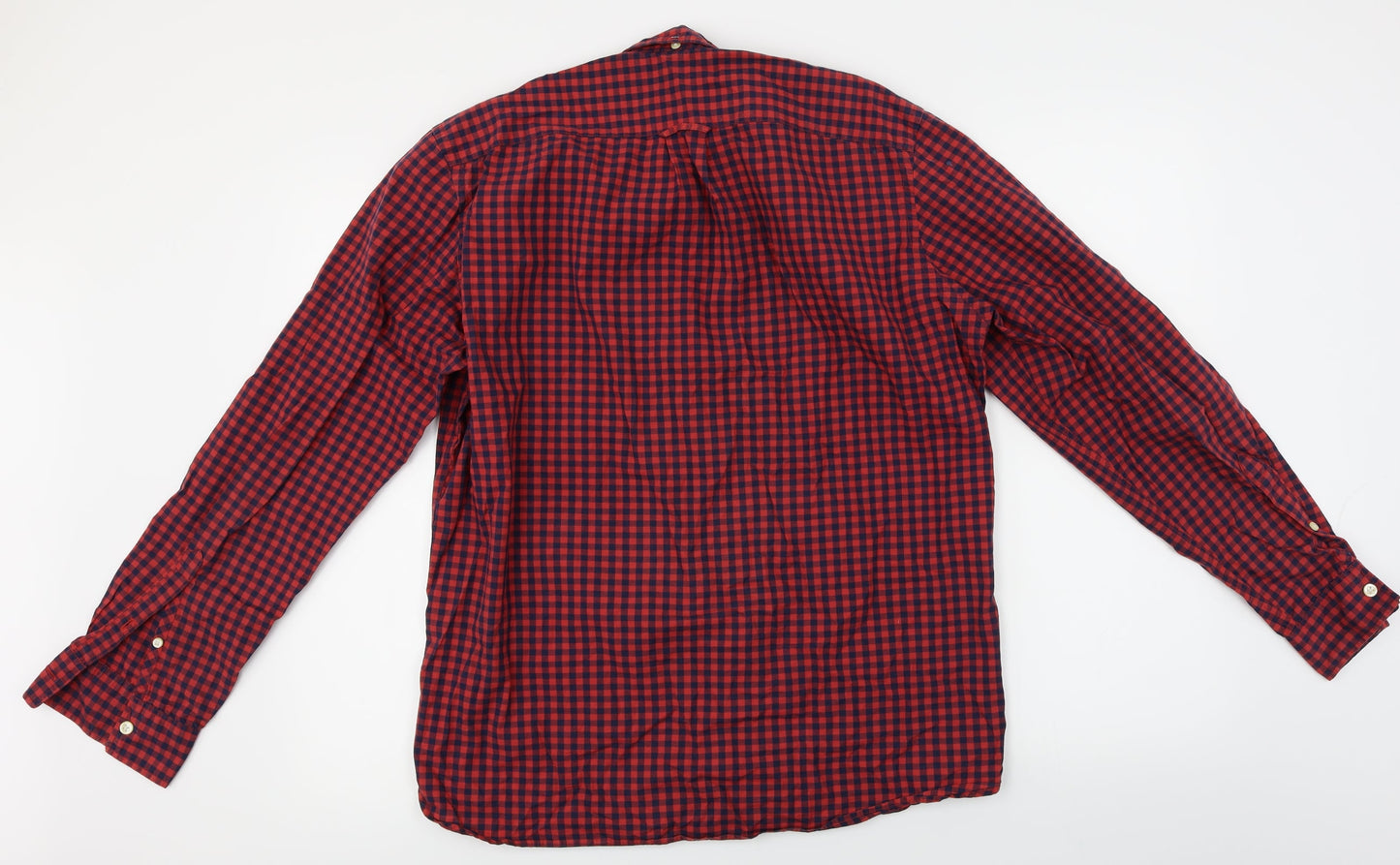 Mens UK Size M H&M Red  Button-Up Long Sleeve Casual Shirt