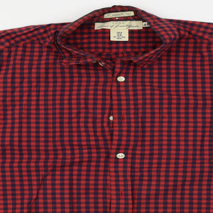 Mens UK Size M H&M Red  Button-Up Long Sleeve Casual Shirt