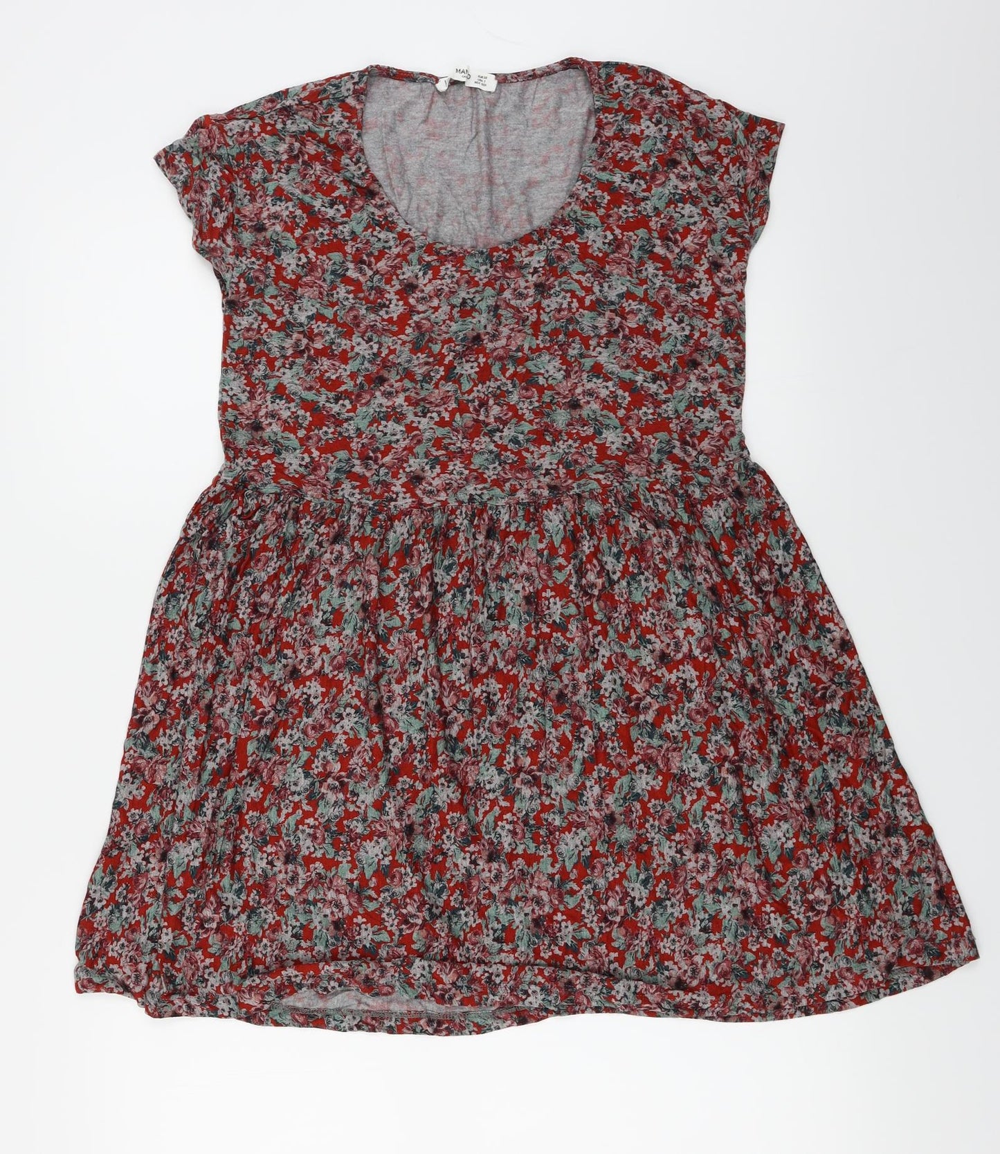 Womens UK Size XS Mango Red Basic Blouse
