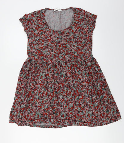 Womens UK Size XS Mango Red Basic Blouse