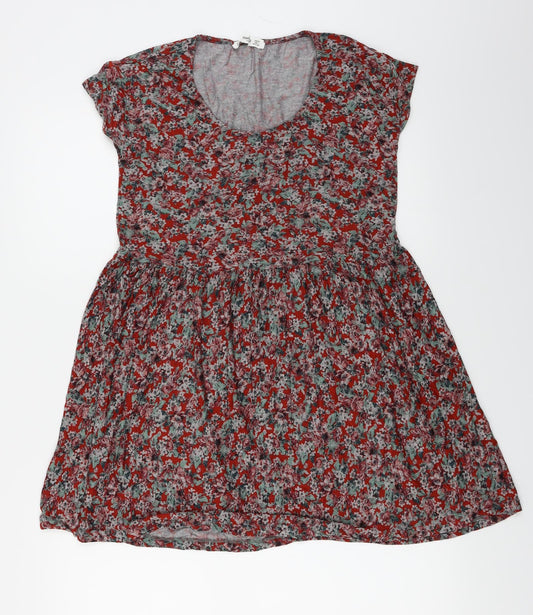Womens UK Size XS Mango Red Basic Blouse