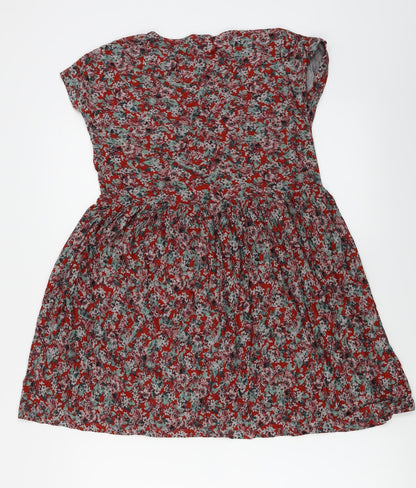 Womens UK Size XS Mango Red Basic Blouse