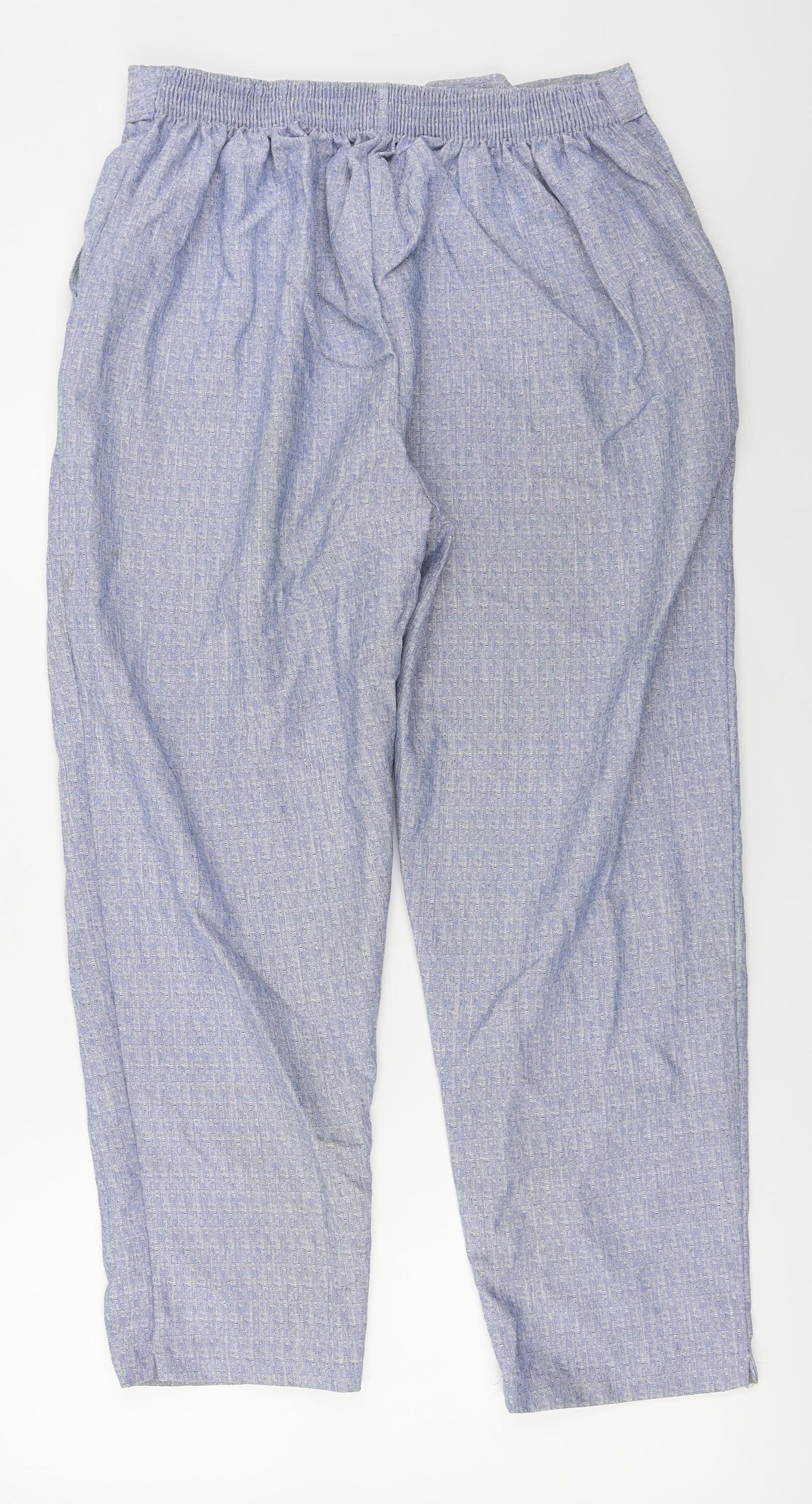 Womens UK Size 16 Preworn Regular Fit  Blue Trousers