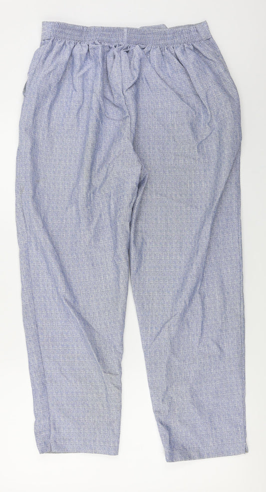 Womens UK Size 16 Preworn Regular Fit  Blue Trousers