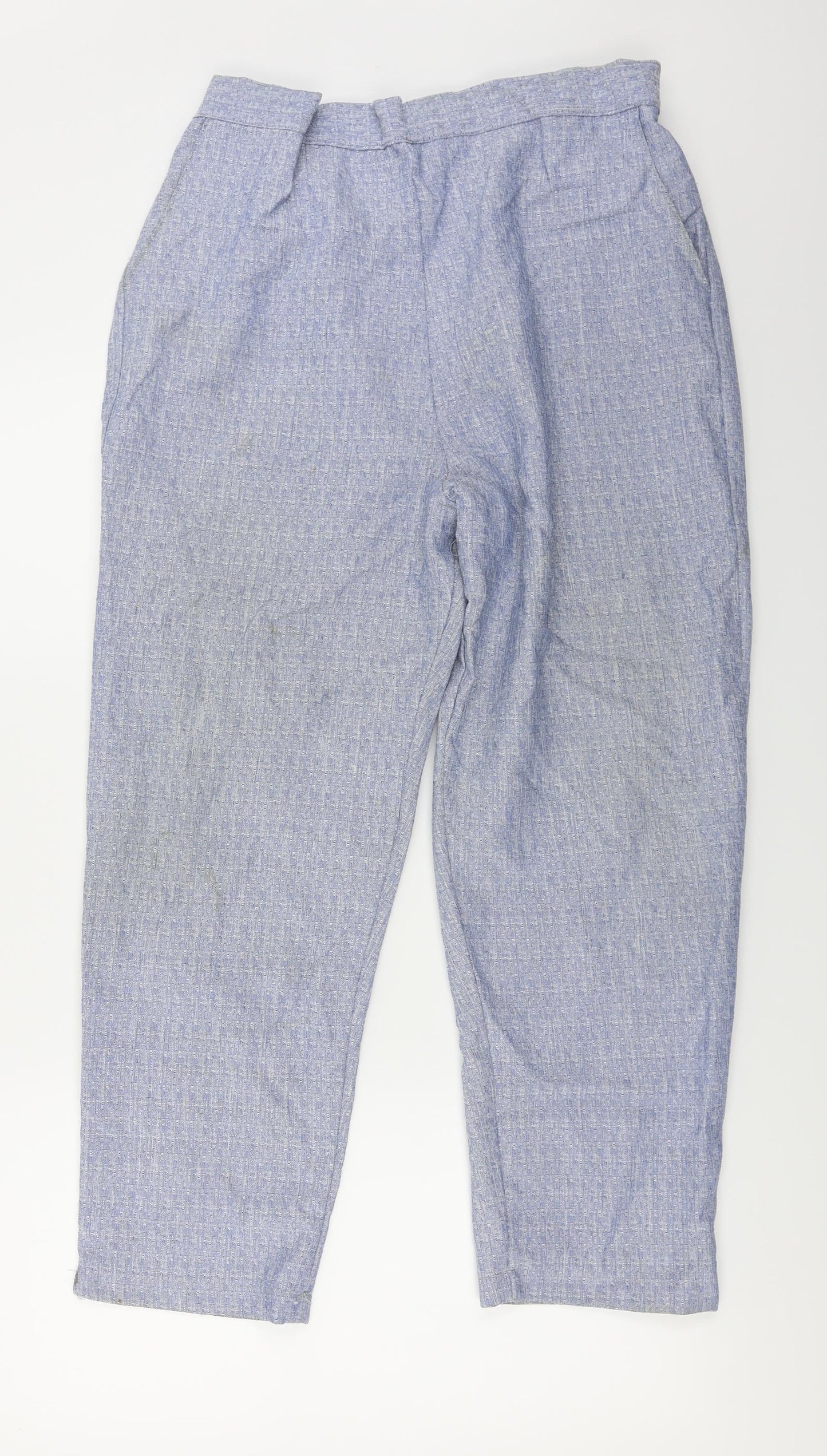 Womens UK Size 16 Preworn Regular Fit  Blue Trousers