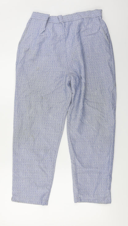 Womens UK Size 16 Preworn Regular Fit  Blue Trousers