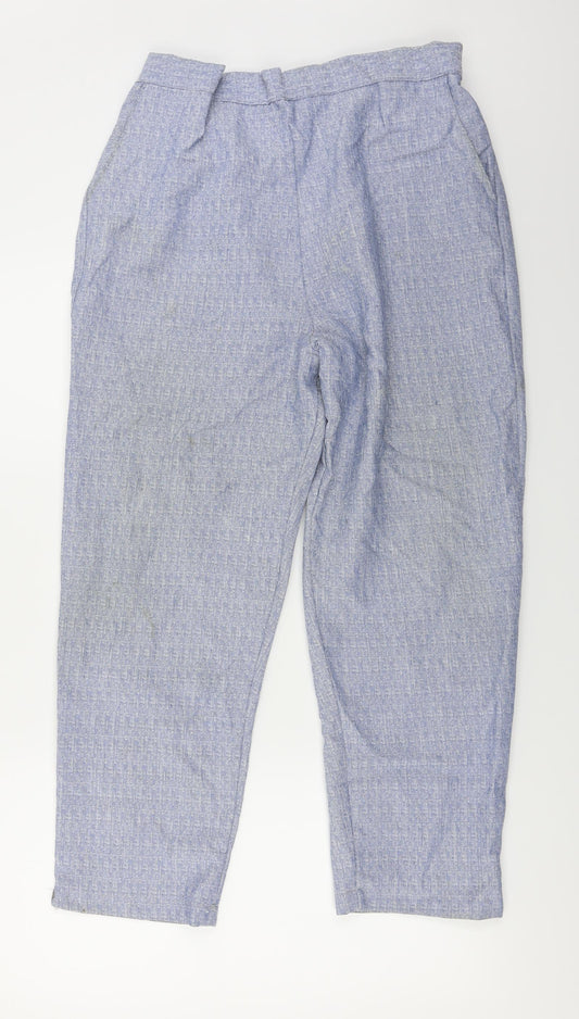Womens UK Size 16 Preworn Regular Fit  Blue Trousers