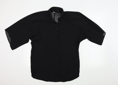 Womens UK Size 8 ASOS Black Basic Blouse