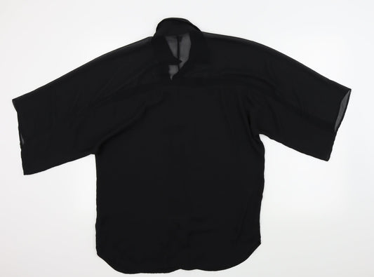 Womens UK Size 8 ASOS Black Basic Blouse
