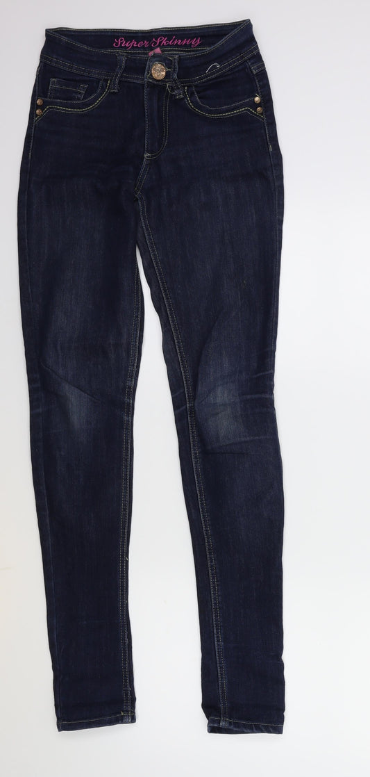 Denim & Co. Womens Blue  Denim Skinny Jeans Size 6 L31 in