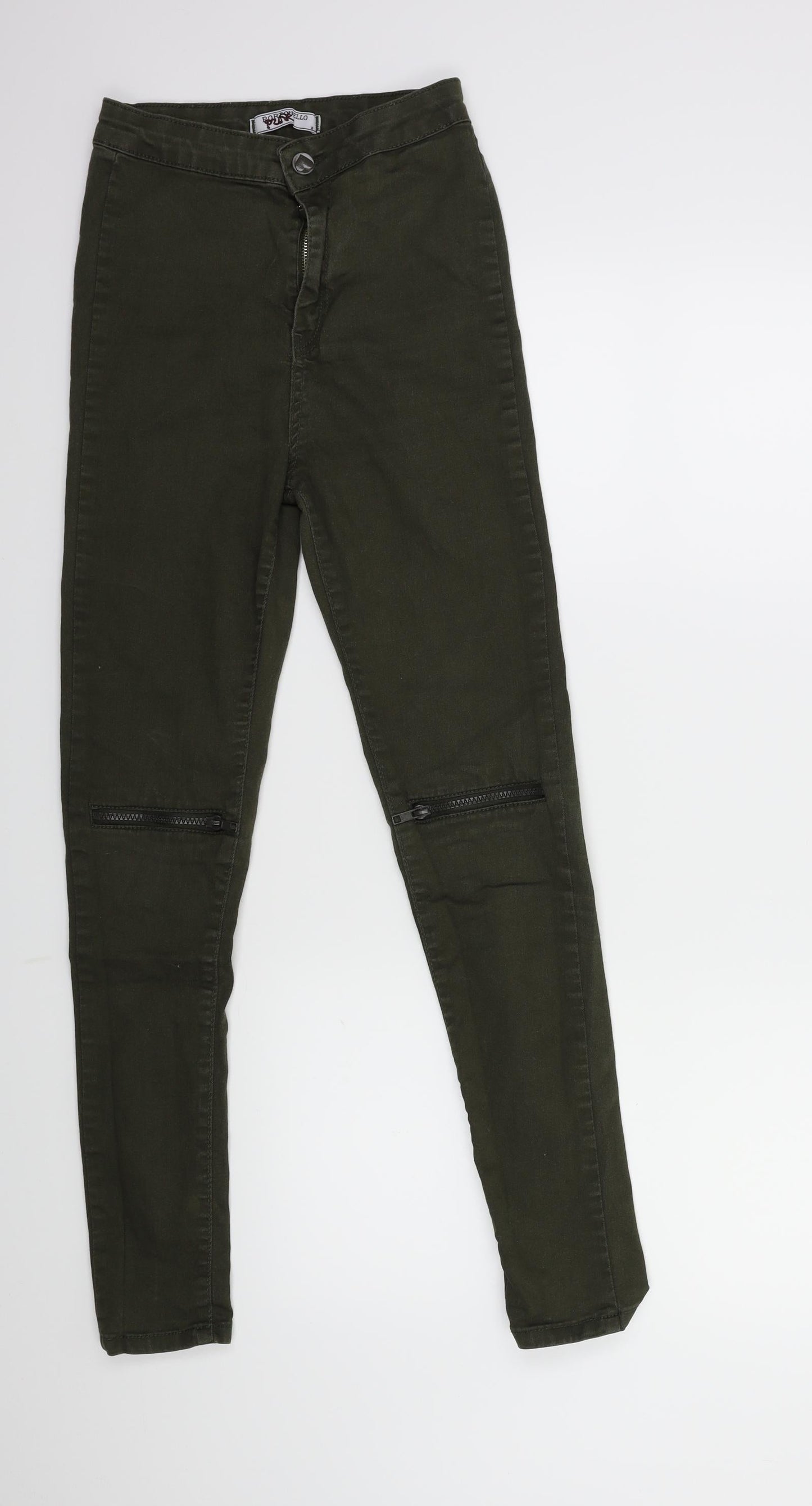 Womens UK Size 8 Portobello Regular Fit Skinny Green Jeans
