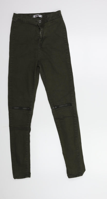 Womens UK Size 8 Portobello Regular Fit Skinny Green Jeans