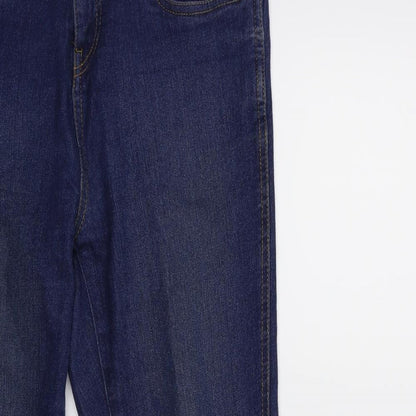 Womens UK Size 10 Preworn Regular Fit Straight Blue Jeans