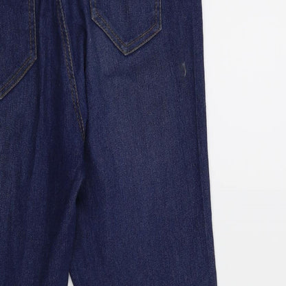 Womens UK Size 10 Preworn Regular Fit Straight Blue Jeans