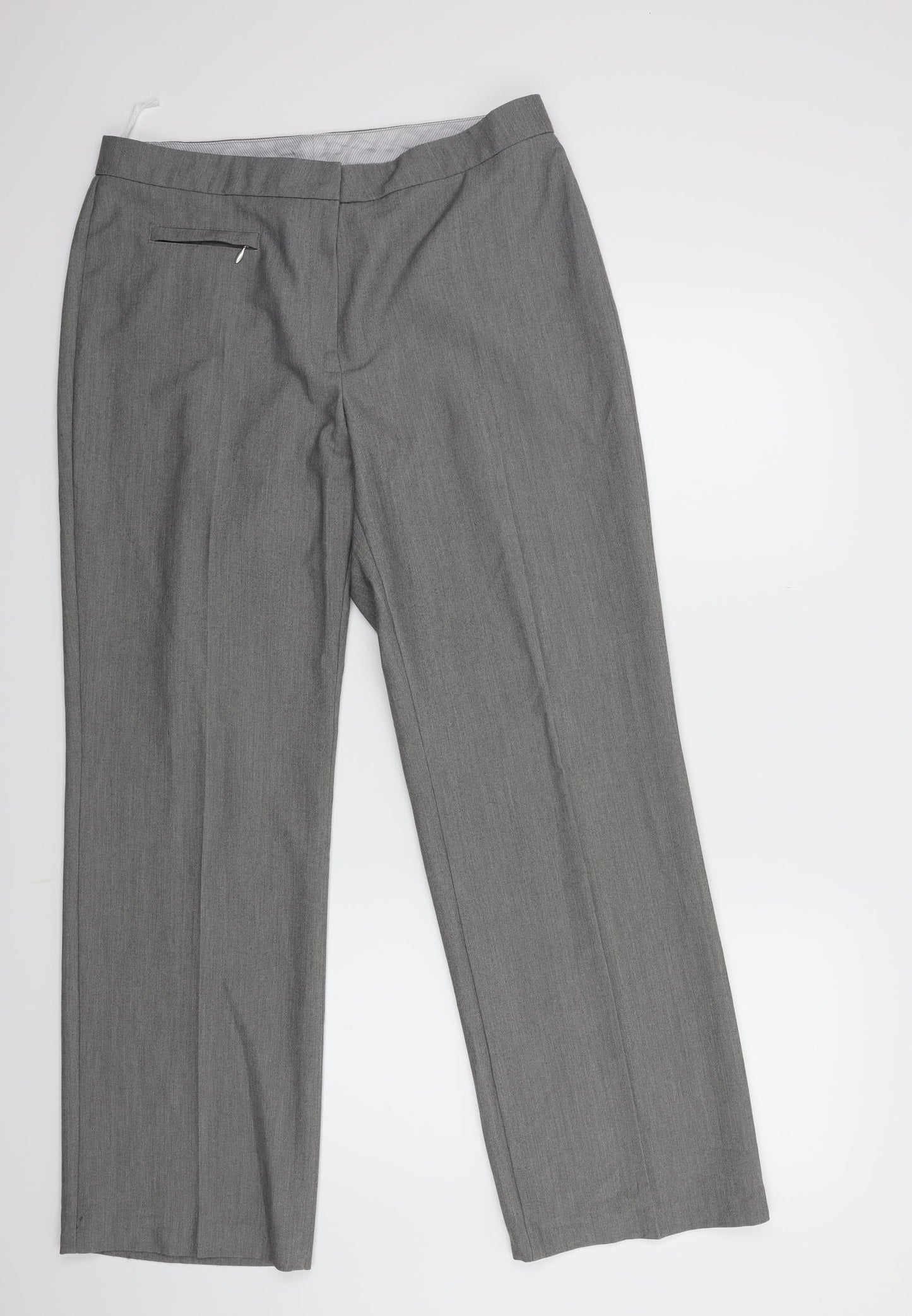 Womens UK Size 14 Marks and Spencer Regular Fit  Grey Trousers