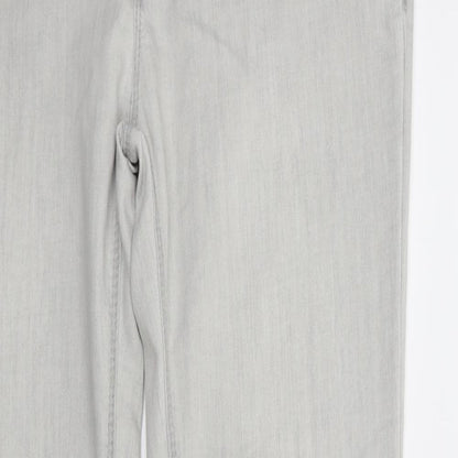 Denim & Co. Womens Grey  Denim Skinny Jeans Size 12 L30 in