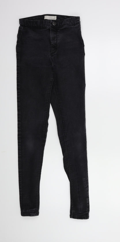Topshop Womens Black  Denim Skinny Jeans Size 28 in L30 in