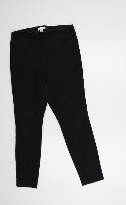 Womens UK Size 14 H&M Regular Fit Skinny Black Jeans