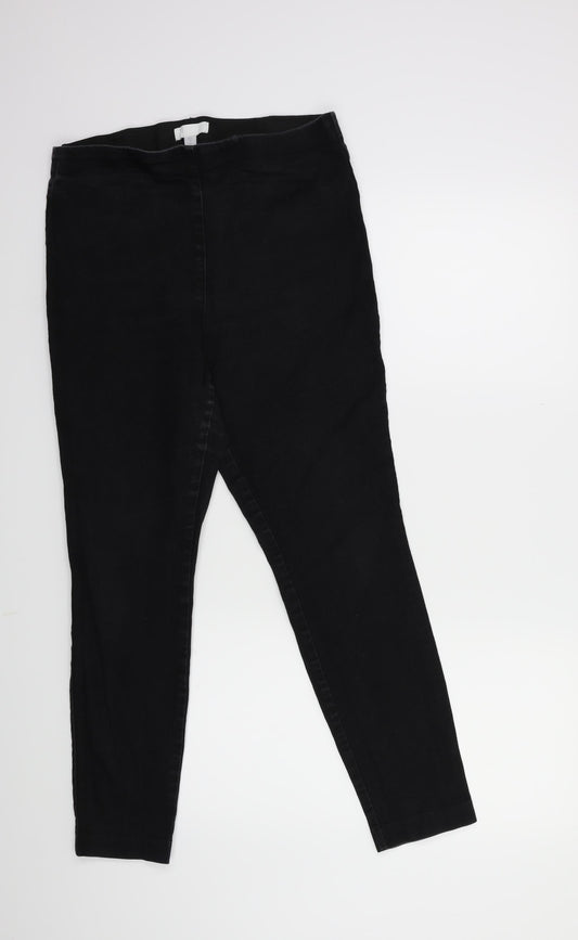 Womens UK Size 14 H&M Regular Fit Skinny Black Jeans