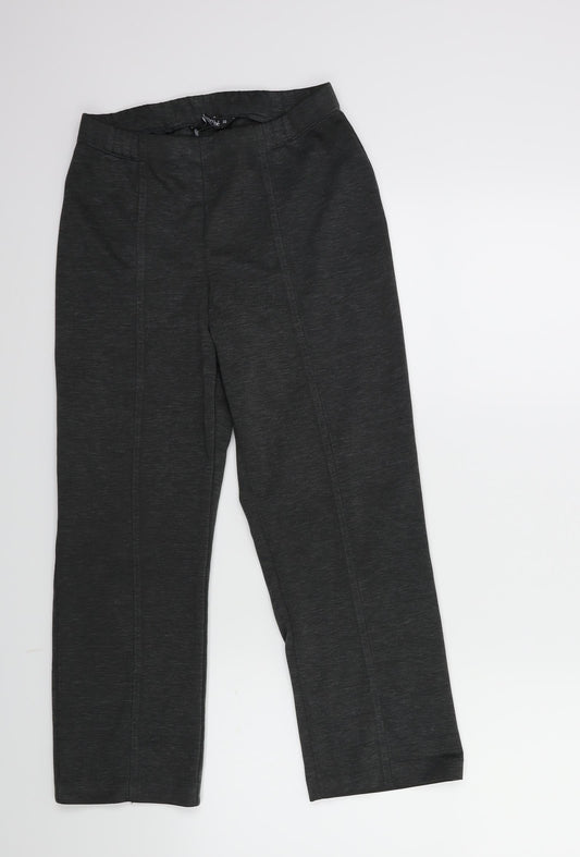 Womens UK Size 10 Bonmarché Regular Fit Cropped Grey Trousers