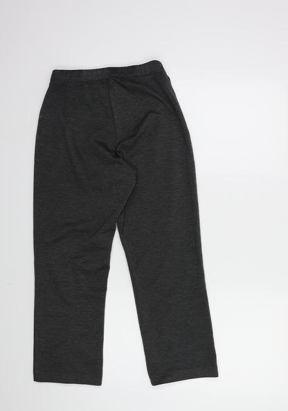 Womens UK Size 10 Bonmarché Regular Fit Cropped Grey Trousers