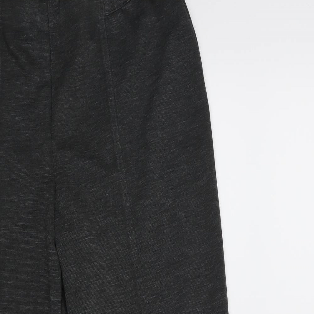 Womens UK Size 10 Bonmarché Regular Fit Cropped Grey Trousers