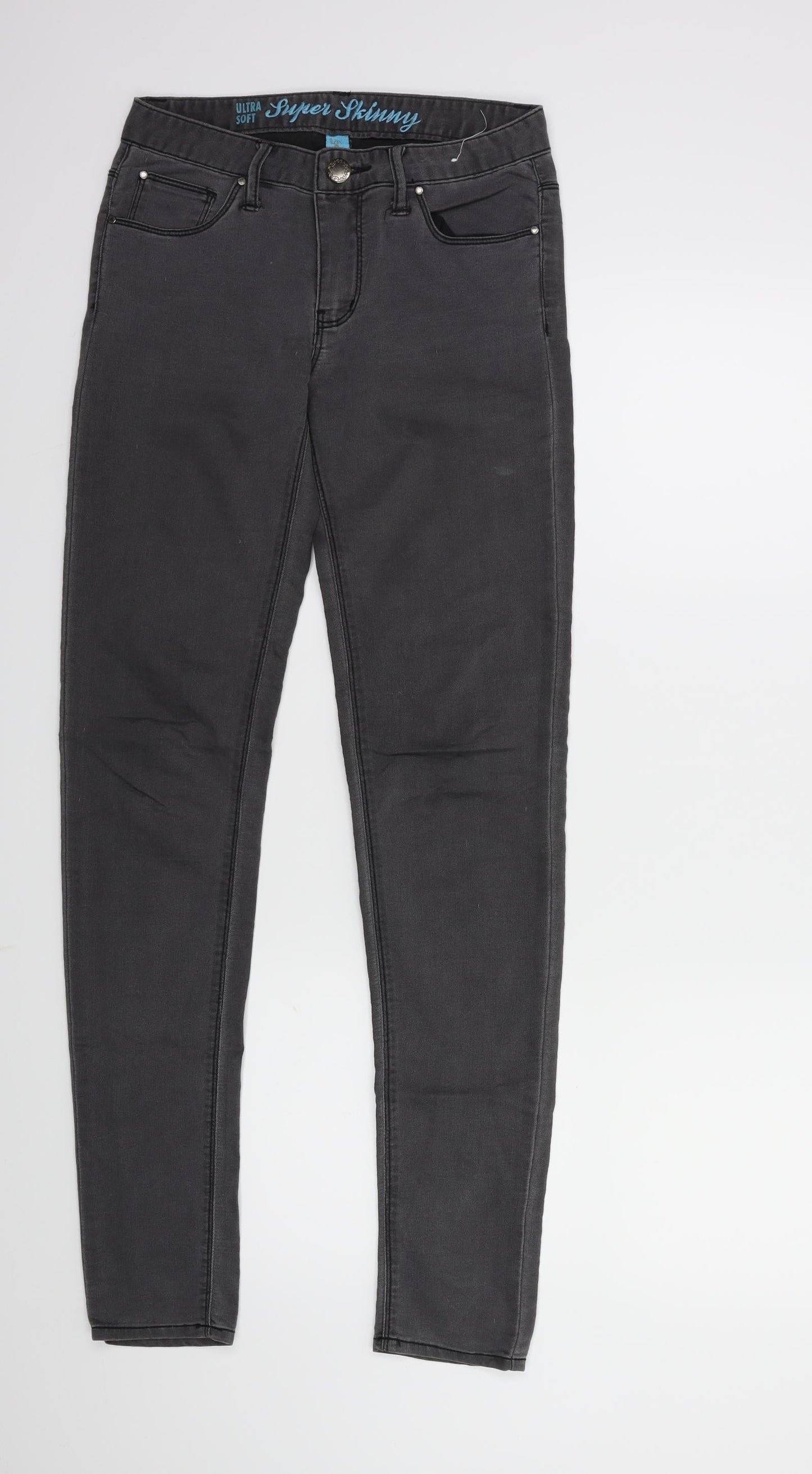 Denim & Co. Womens Grey  Denim Skinny Jeans Size 6 L30 in