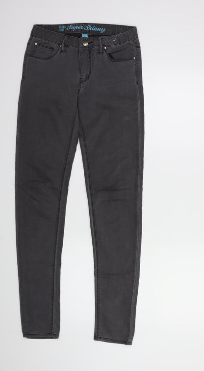 Denim & Co. Womens Grey  Denim Skinny Jeans Size 6 L30 in