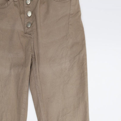 Womens UK Size 28 in Street One Regular Fit Skinny Brown Jeans