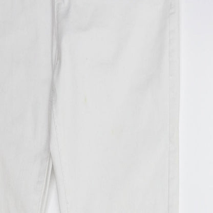 Denim & Co. Womens White  Denim Skinny Jeans Size 12 L28 in