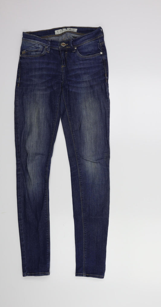 Denim & Co. Womens Blue  Denim Skinny Jeans Size 6 L30 in