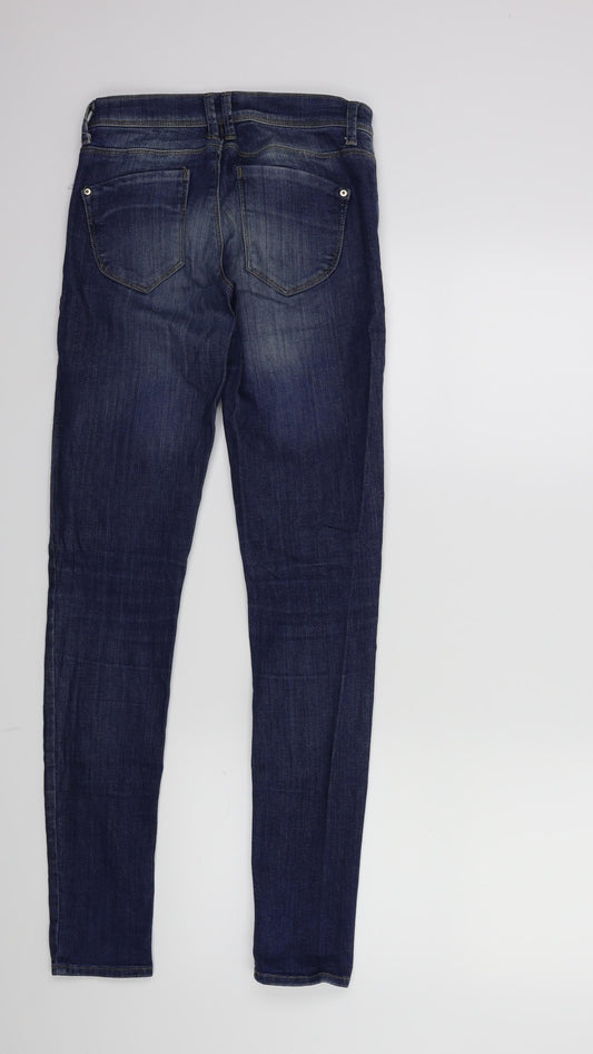 Denim & Co. Womens Blue  Denim Skinny Jeans Size 6 L30 in