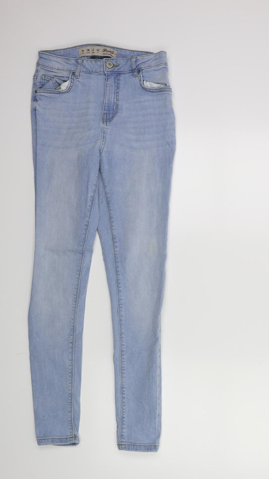 Denim & Co. Womens Blue  Denim Skinny Jeans Size 10 L28 in
