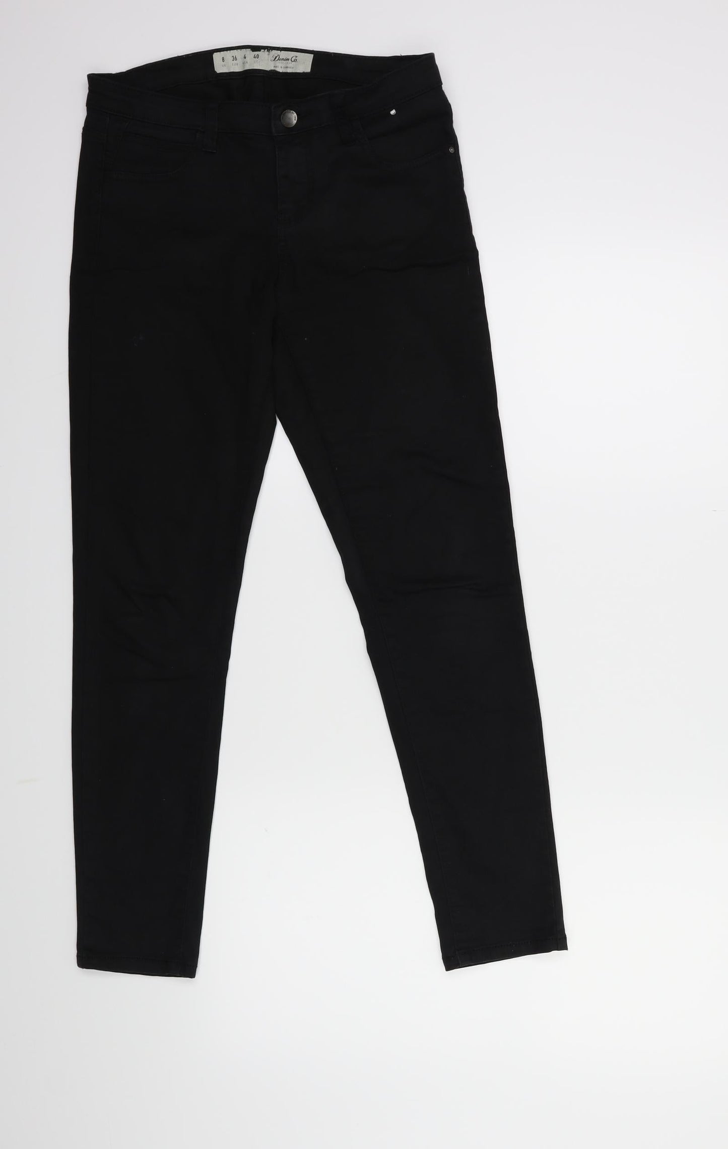 Denim & Co. Womens Black  Denim Skinny Jeans Size 8 L27 in