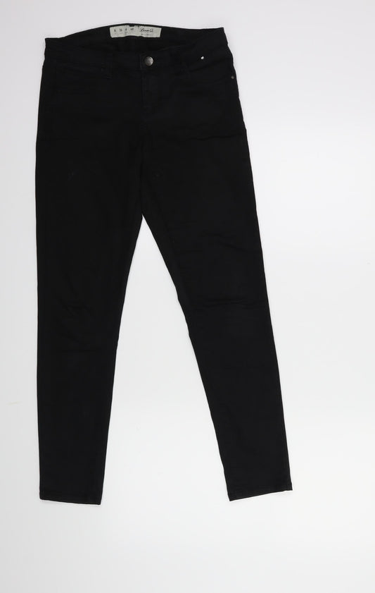 Denim & Co. Womens Black  Denim Skinny Jeans Size 8 L27 in