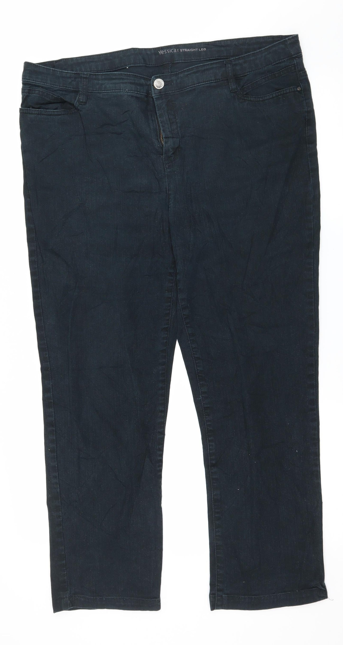 Yessica Womens Grey  Denim Straight Jeans Size 40 in L28 in