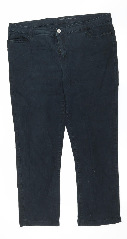 Yessica Womens Grey  Denim Straight Jeans Size 40 in L28 in