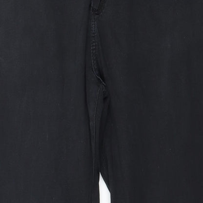 Topshop Womens Black  Denim Skinny Jeans Size 32 in L26 in