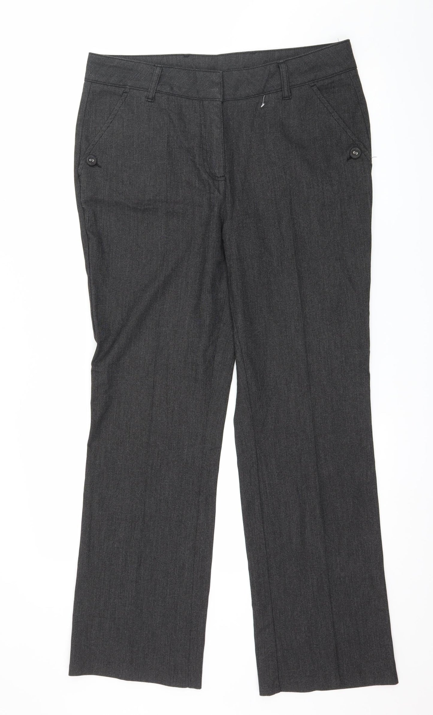 Womens UK Size 14 Maine Regular Fit  Grey Trousers