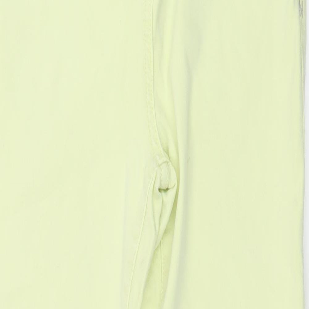 Womens UK Size 28 in Preworn Regular Fit Cropped Green Jeans