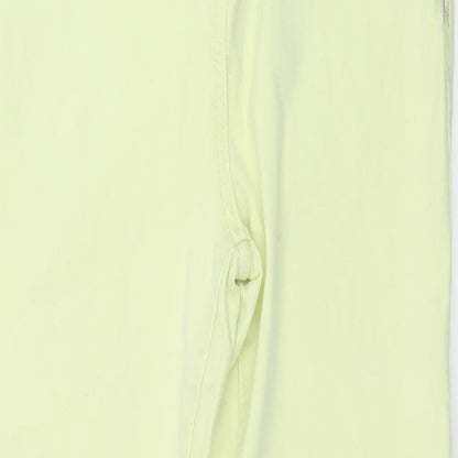 Womens UK Size 28 in Preworn Regular Fit Cropped Green Jeans