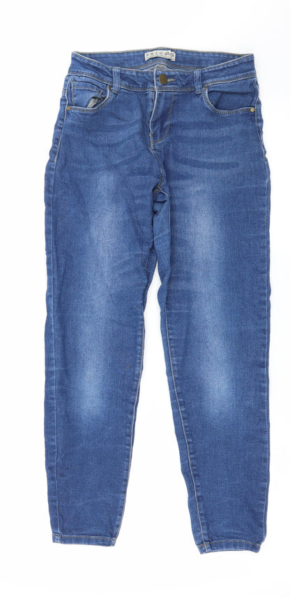 Denim & Co. Womens Blue  Denim Skinny Jeans Size 10 L25 in