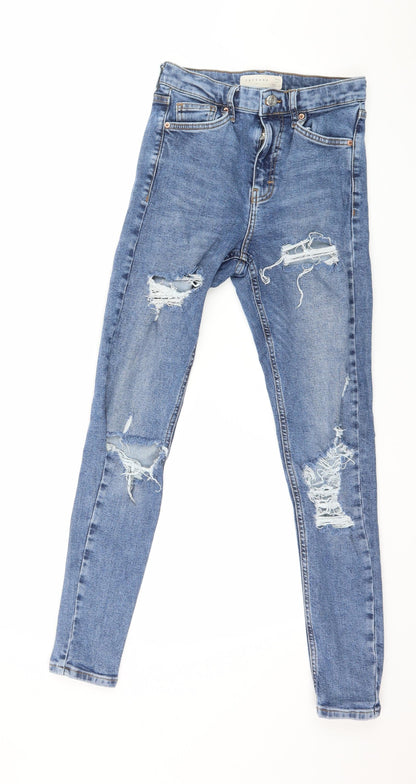 Topshop Womens Black  Denim Skinny Jeans Size 26 in L27 in