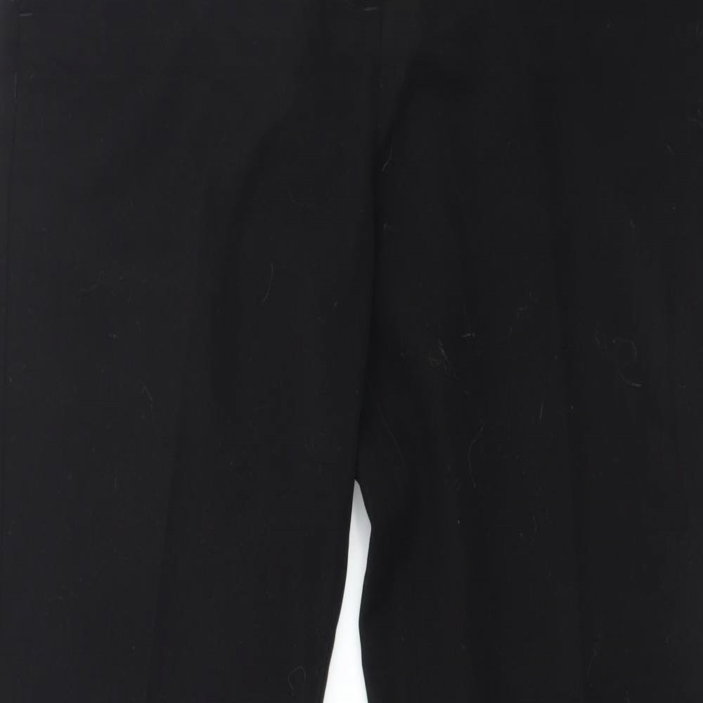 Womens UK Size 8 Papaya Regular Fit  Black Trousers
