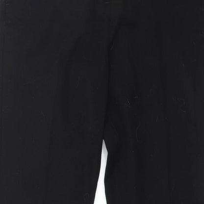 Womens UK Size 8 Papaya Regular Fit  Black Trousers