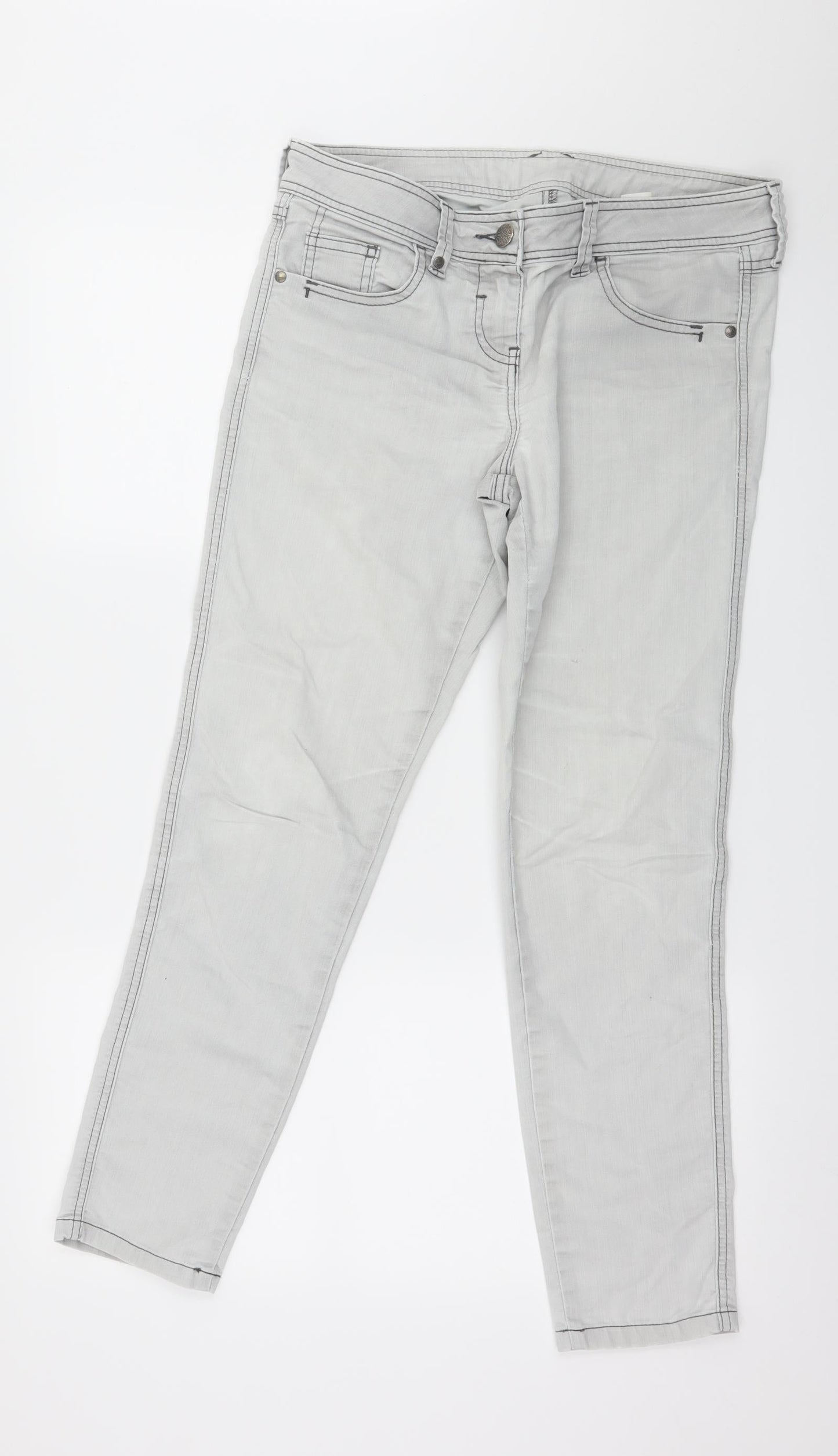 Womens UK Size 10 Marks and Spencer Regular Fit Skinny Grey Jeans