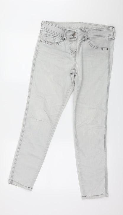 Womens UK Size 10 Marks and Spencer Regular Fit Skinny Grey Jeans
